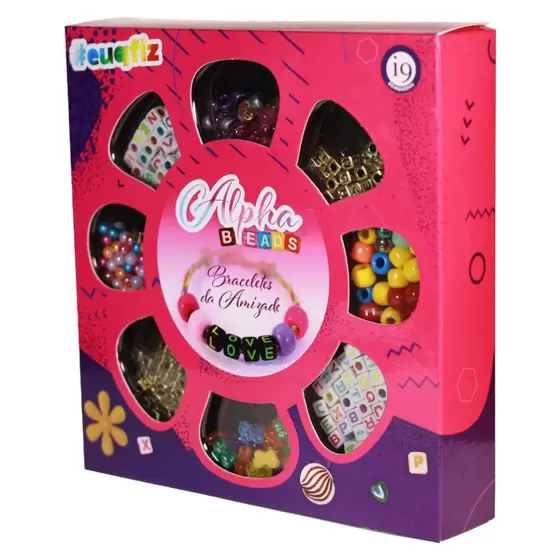Kit Eu Que Fiz Alpha Beads Braceletes Da Amizade