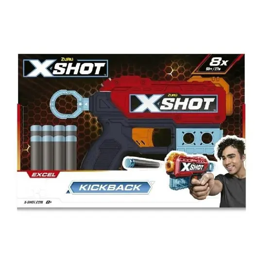 Lançador De Dardos X-Shot Red Recoil C/ 08 Dardos
