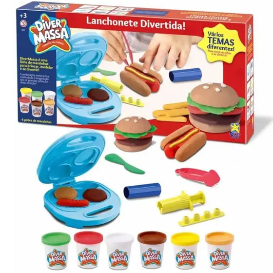 Diver Massa Massinha de Modelar Lanchonete Divertida