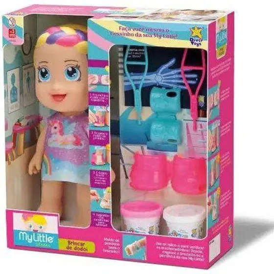 Boneca My Little Collection Brincar de Dodói Com Massinha