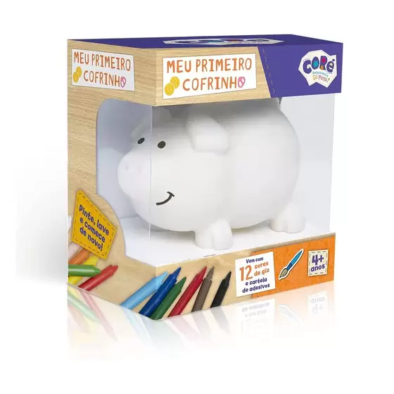 Meu Primeiro Cofrinho Porquinho Para Colorir