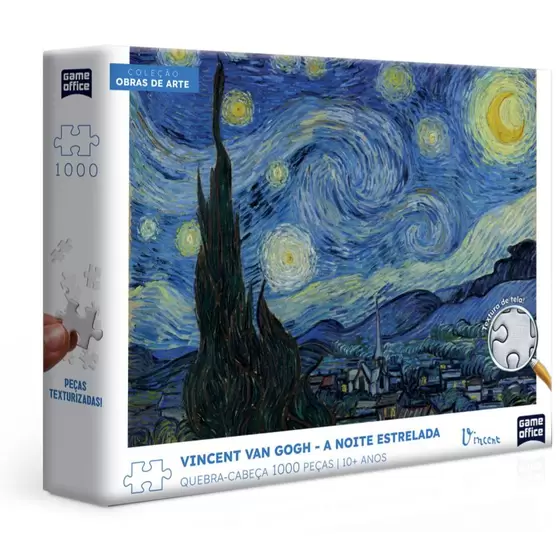 Quebra-Cabeça Vincent Van Gogh A Noite Estrelada 1000 Peças