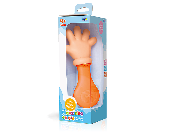 Mordedor Com Chocalho Mãozinha Colors Sortidas