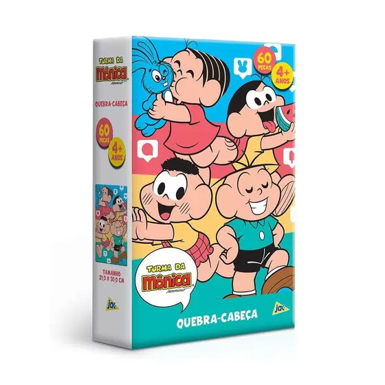 Quebra-Cabeça Puzzle Turma da Mônica 60 Peças