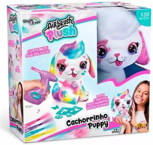 Pelúcia Cachorrinho Puppy Para Pintar Airbrush Plush