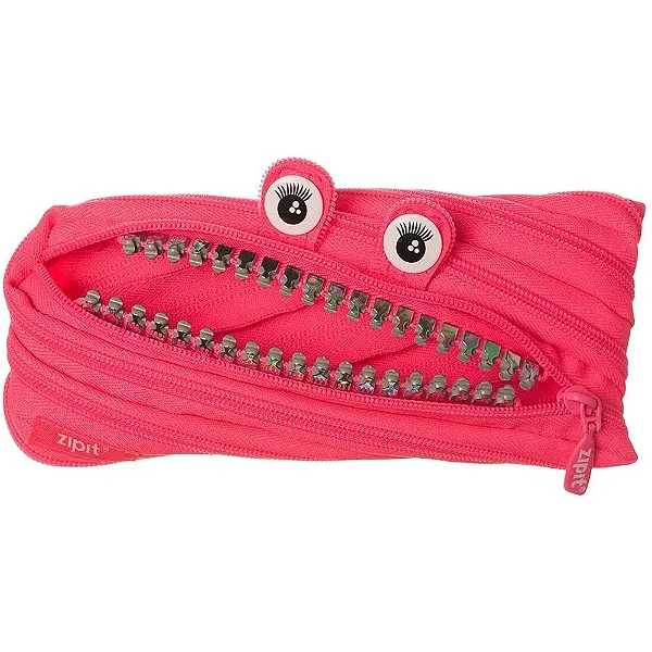 Estojo Escolar Monster Grillz Rosa Zipit