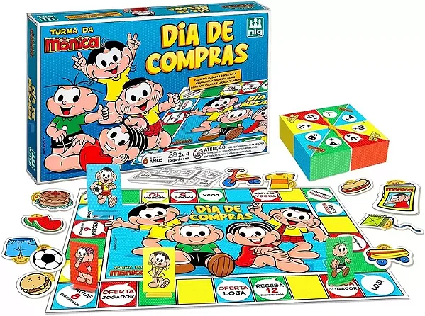 Jogo de Tabuleiro Dia de Compras Turma da Monica