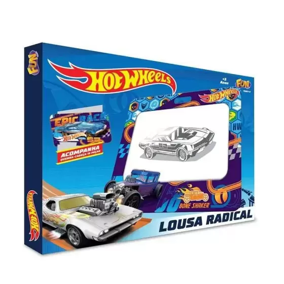 Lousa Radical Hot Wheels Com Quebra-Cabeça