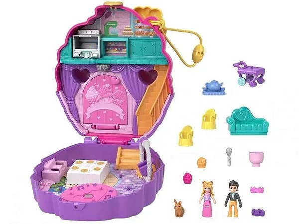 Mini Polly Pocket Conjunto de Padaria de Cupcake