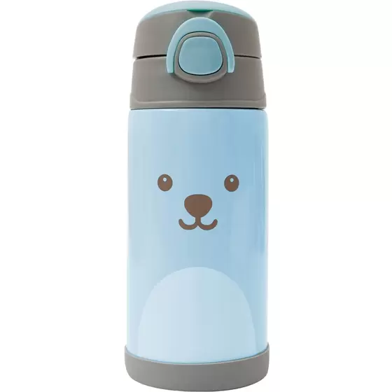 Copo Térmico Parede Dupla Com Canudo Gumy Azul