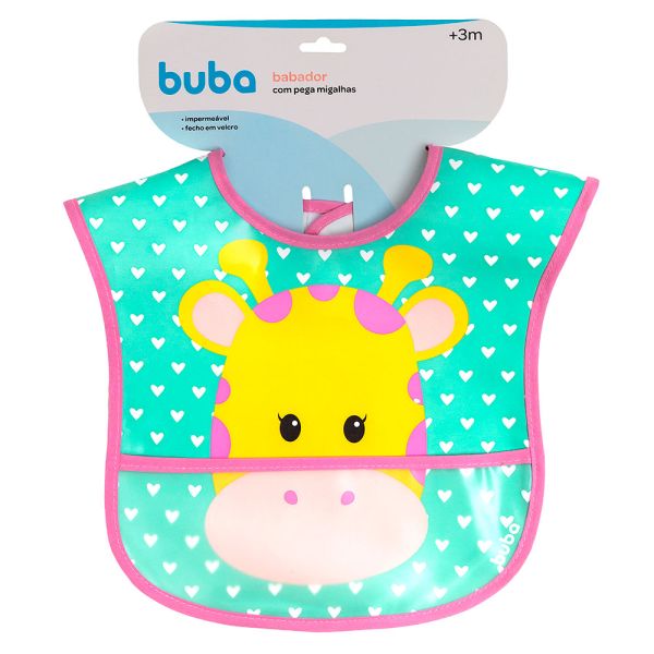 Babador Com Bolso Pega Migalhas Impermeável Girafa