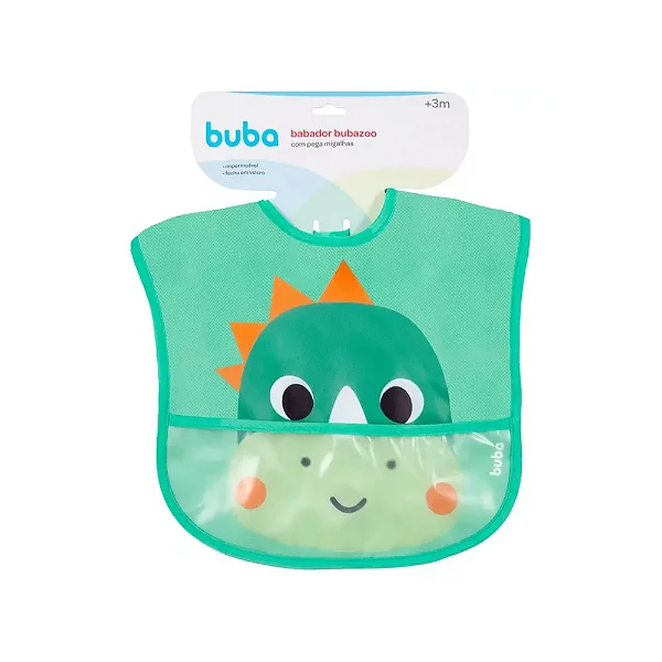 Babador Bubazoo Dino Com Bolso Pega Migalhas