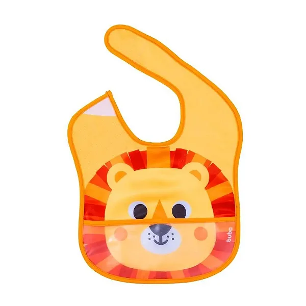 Babador Bubazoo Leão Com Bolso Pega Migalhas