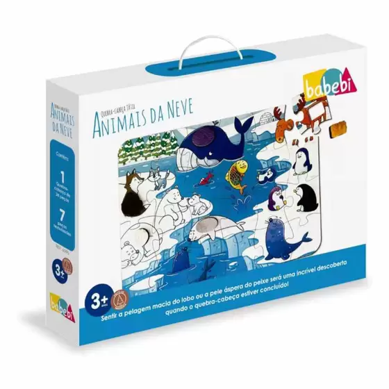 Quebra-Cabeça Tátil Animais da Neve