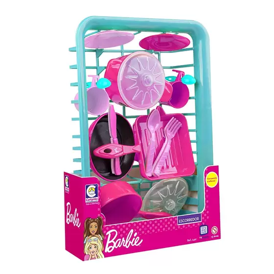 Escorredor de Loucas Infantil Barbie Chef