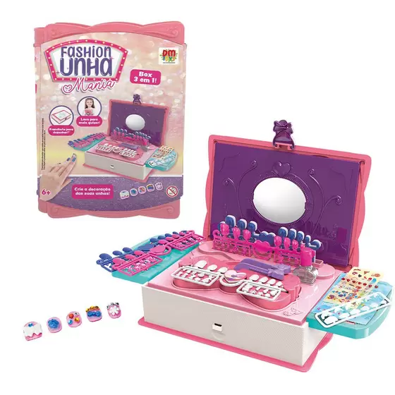 Kit Box Fashion Unha Mania 03 Em 01