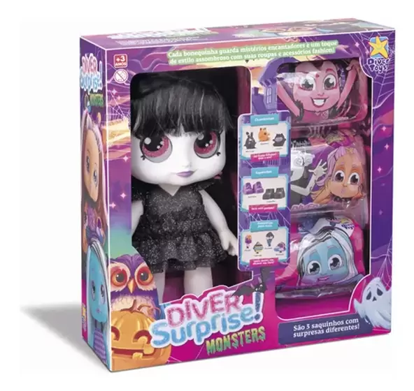 Boneca Diver Surprise Monsters Assombrosa