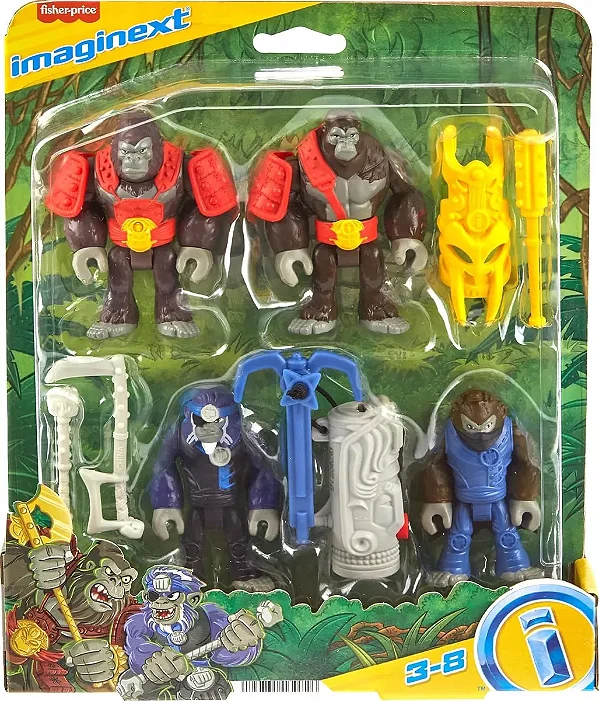 Imaginext Mundo Aventura Gorilas e Macacos