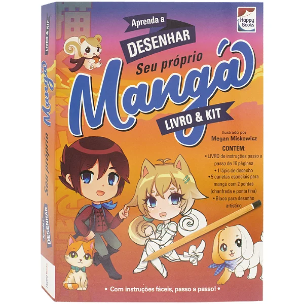 Livro & Kit Aprenda a Desenhar Mangá