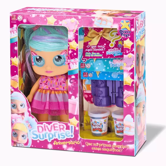 Boneca Diver Surprise Festa de Aniversário Sortidas