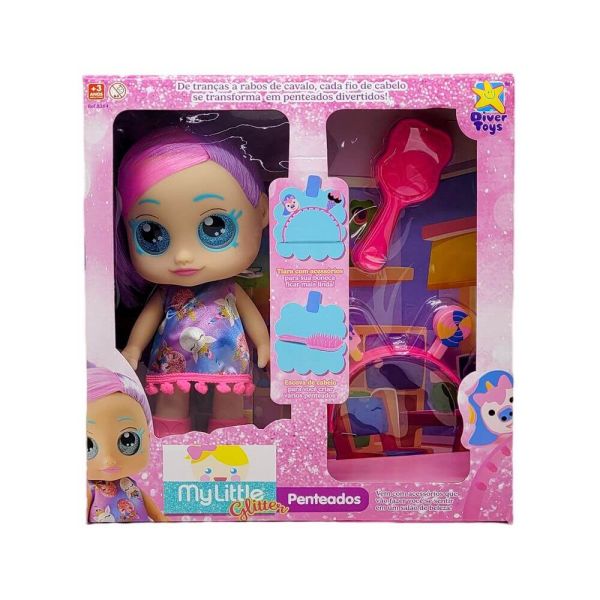 Boneca My Little Glitter Penteados