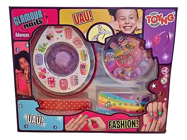 Kit Para Decorar Unha Adereços Glamour Nails