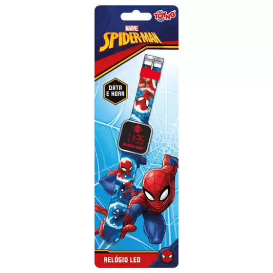 Brinquedo Relógio Led Infantil Marvel Homem Aranha