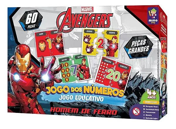 Jogo dos Números Homem de Ferro