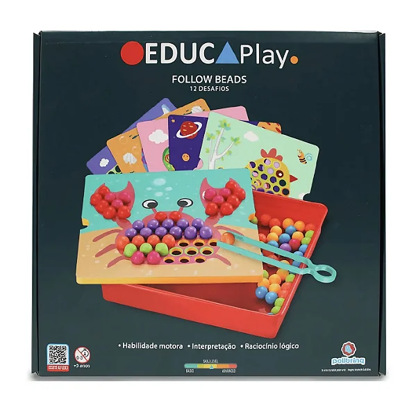 Jogo Educa Play Follow Beads 12 Desafios