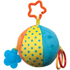 Bola Plush com mordedor Azul