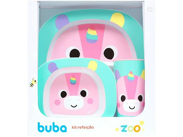 Kit Refeição Buba Zoo Unicórnio
