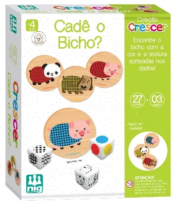 Jogo Cadê o Bicho em Madeira Crescer