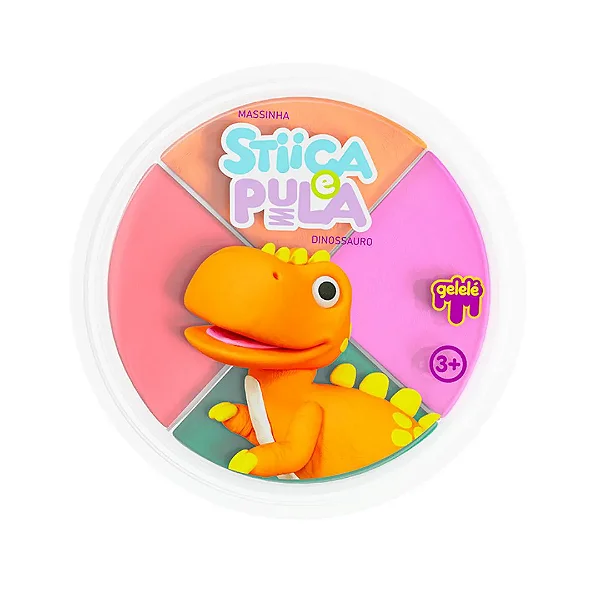 Massinha Stiica E Pula Dinossauro Gelelé Sortidos