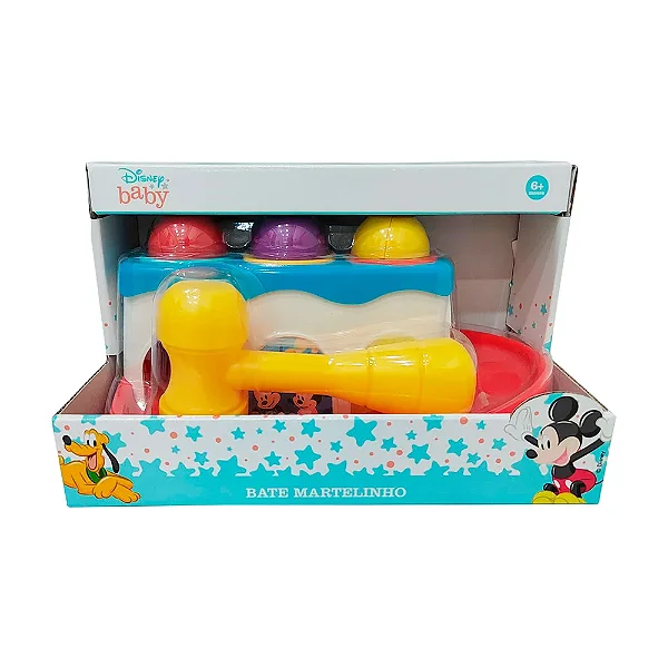 Brinquedo Mickey Disney Baby Bate Martelinho