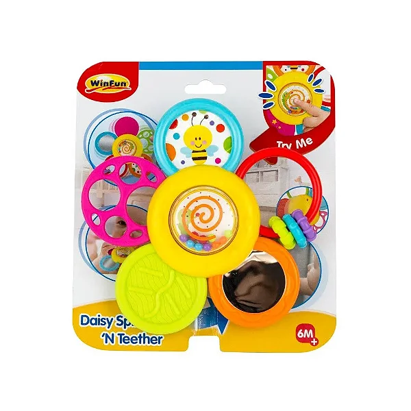 WinFun Chocalho Infantil Margarida Giratória