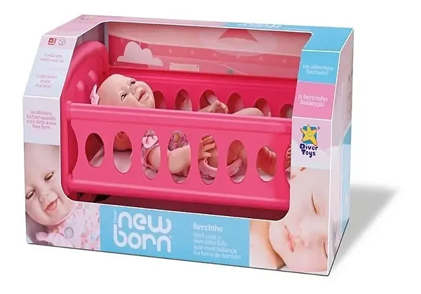 Boneca e Bercinho Diver New Born