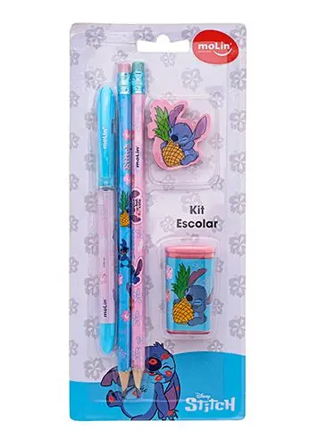 Kit Escolar Stitch com 05 Unidades