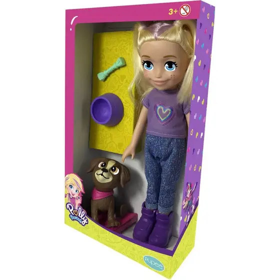 Polly Pocket Boneca Polly Cuidando do Seu Pet