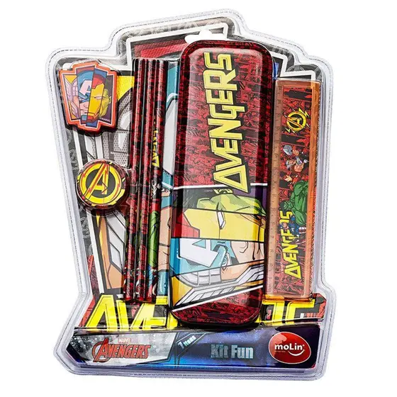 Kit Escolar Molin Avengers 07 Itens