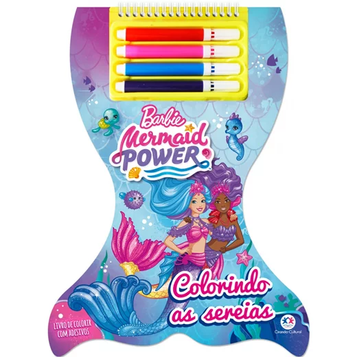 Livro Barbie Colorindo As Sereias