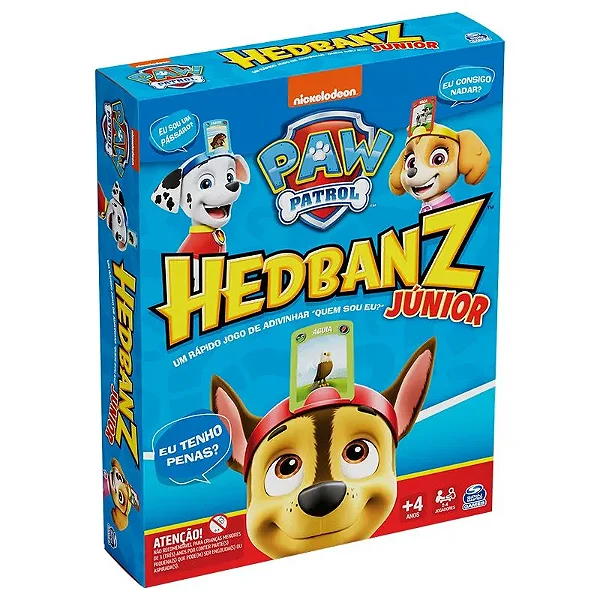Jogo De Cartas Hedbanz Júnior Patrulha Canina