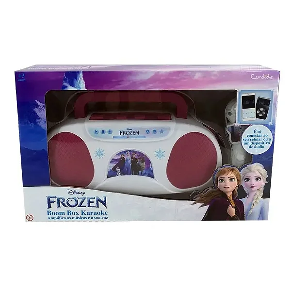Boombox Infantil Karaoke Frozen