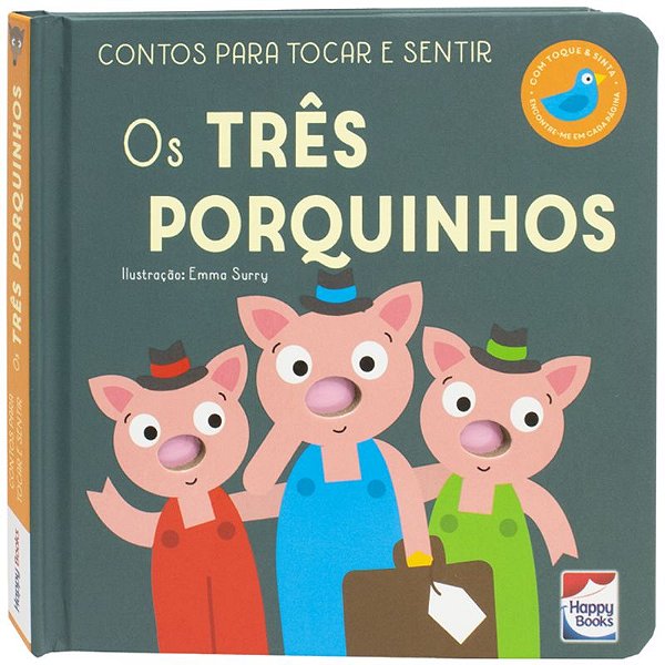 Livro Contos Para Tocar e Sentir Os Três Porquinhos