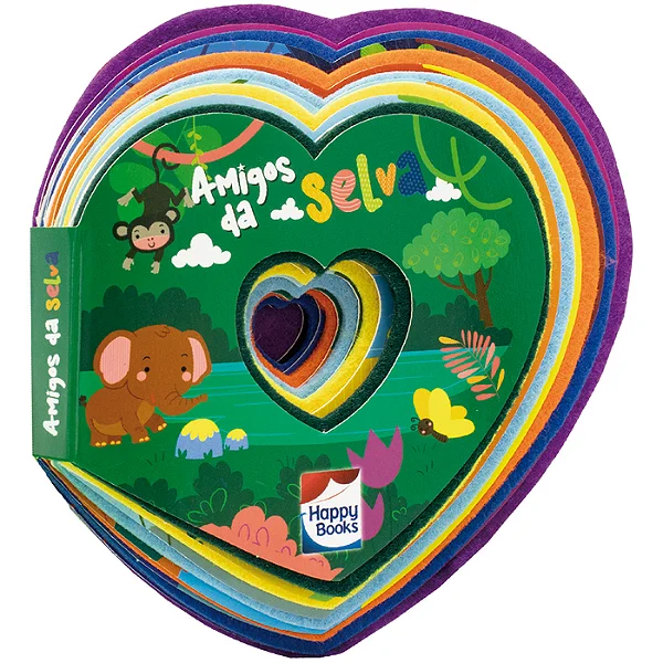 Livro Feltros Curiosos Amigos da Selva