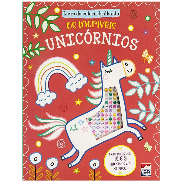Livro de Colorir Brilhante Os Incríveis Unicórnios