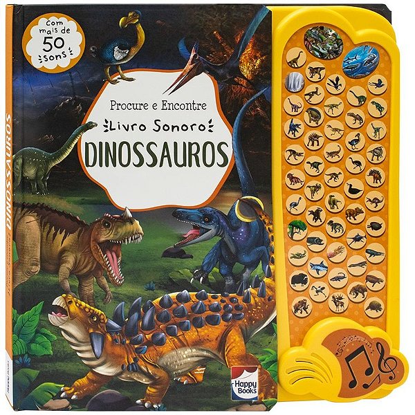 Livro Sonoro Procure e Encontre Dinossauros