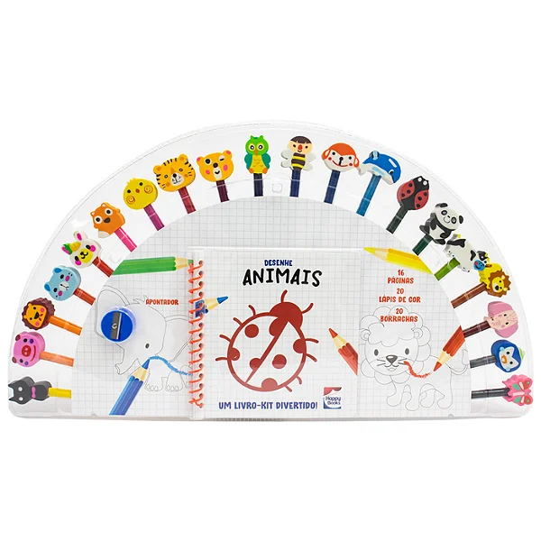 Livro-Kit Divertido Desenhe Seus Amigos Animais