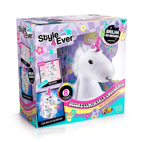 Decore Seu Unicórnio Glow in The Dark Médio