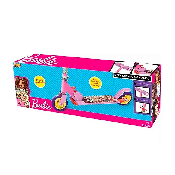 Patinete Barbie Malibu Com 02 Rodas