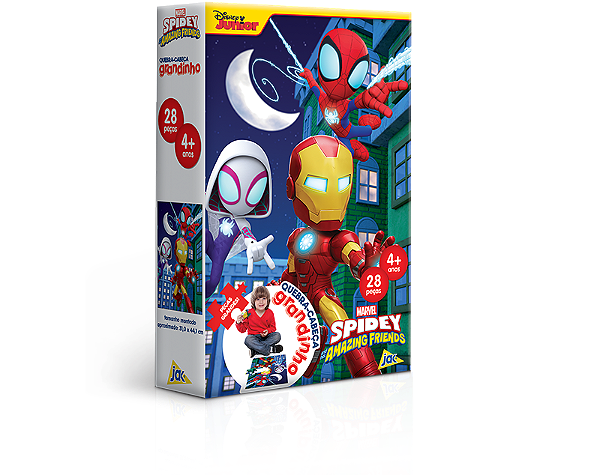 Quebra-Cabeça Spidey Homem De Ferro Grandinho 28 Peças